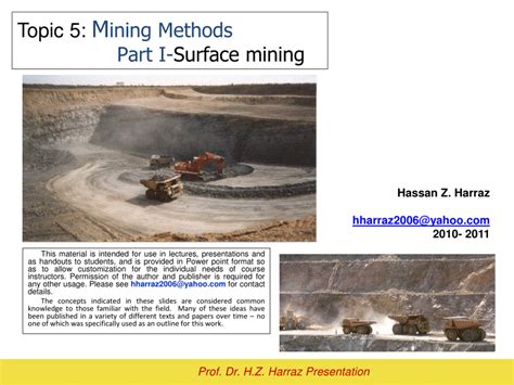 Pdf Mining Methods Part I Surface Mining