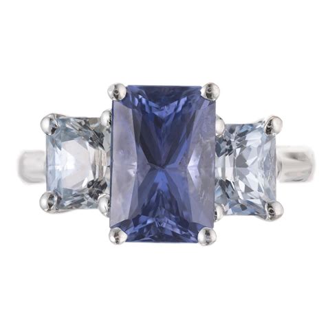 Peter Suchy Gia Certified 573 Carat Blue Sapphire Platinum Engagement