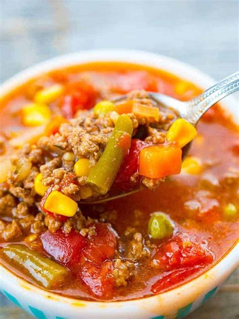 Hamburger Vegetable Soup Recipe Without Tomatoes