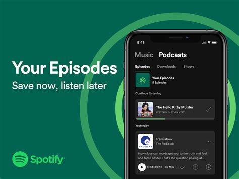 Spotify users can save individual podcast episodes to their libraries ...