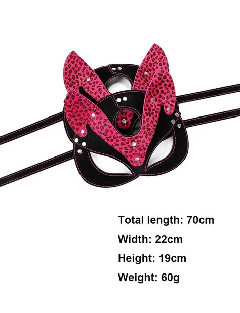 House Home Mature Women Toyy Leopard Mask Half Face Fox Cosplay Genuine Leather Other
