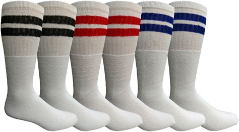 Yacht And Smith Mens Tube Socks Retro Style Anti Microbial Padded Sole Comfort Knit Premium