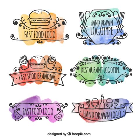 Ver más ideas sobre nombre de tiendas, tiendas, tiendas de ropa. Logos de acuarela de restaurantes dibujados a mano ...