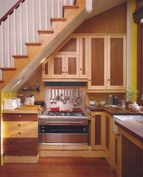Seen on hgtv, using mason jars and the space under the upper kitchen cabinets as a partial pantry. Small Kitchen Under Stairs: Kitchens Under The Stairs ...