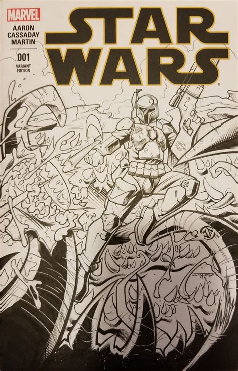 Boba Fett Vs The Sarlacc Original Art By Mostafa Moussa On Blank Cover Boba Fett Comic