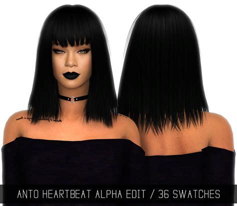 Anto Heartbeat Alpha Edit Sims Hair Sims 4 Sims
