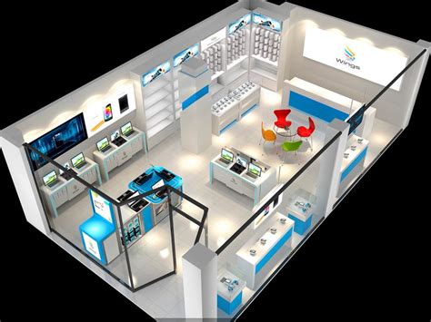 2020 Modern Mobile Phone Store Design With Phone Display Tables