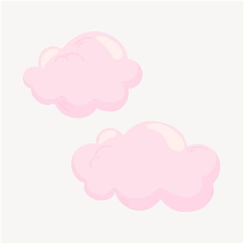 Pink Cloud Clipart Cute Cartoon Free Psd Illustration Rawpixel