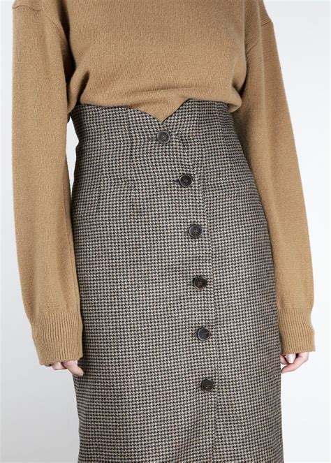 Sari Houndstooth Tweed Skirt By Nanushka The Frankie Shop Tweed