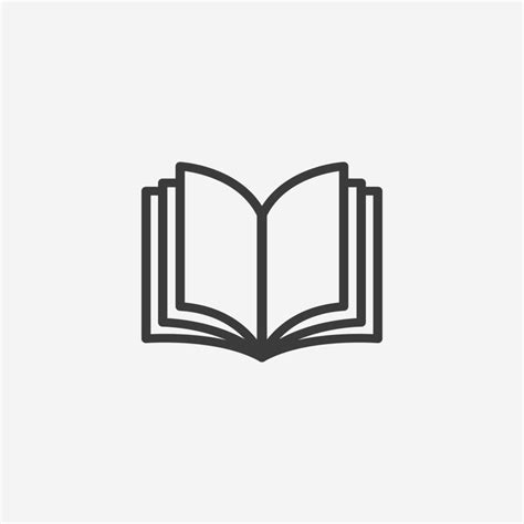 Open Book Icon Vector Textbook Library Study Literature Education