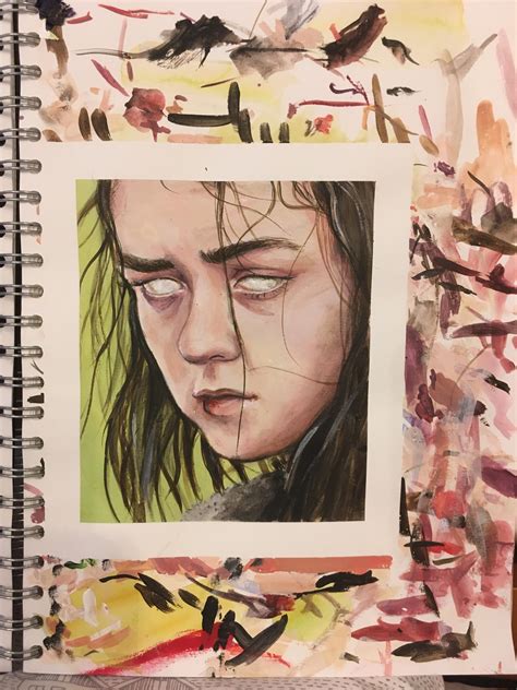 No Spoilers Arya Stark Painted With Acrylics By Me Rgameofthrones