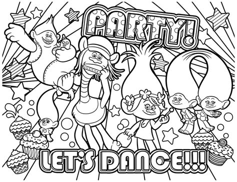 Trolls World Tour Coloring Pages. Print for Free New Trolls