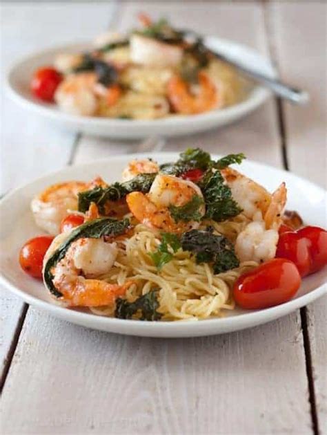 Shrimp And Bacon Pasta With Crispy Kale Betsylife