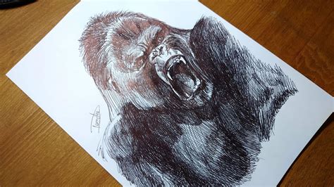 Drawing Ballpoint Pen Is King Kong Dumit Arts Neo Albios Youtube