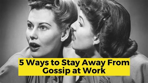5 ways to stay away from gossip at work youtube