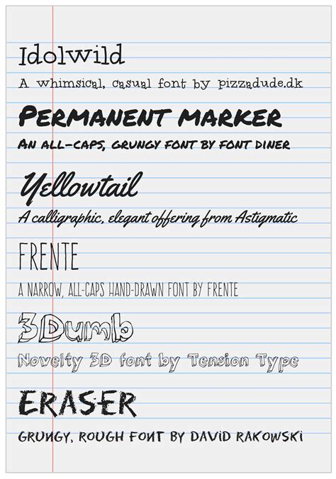 Craft a personalized note with one of these amazing handwritten fonts below. Handwriting fonts for document design
