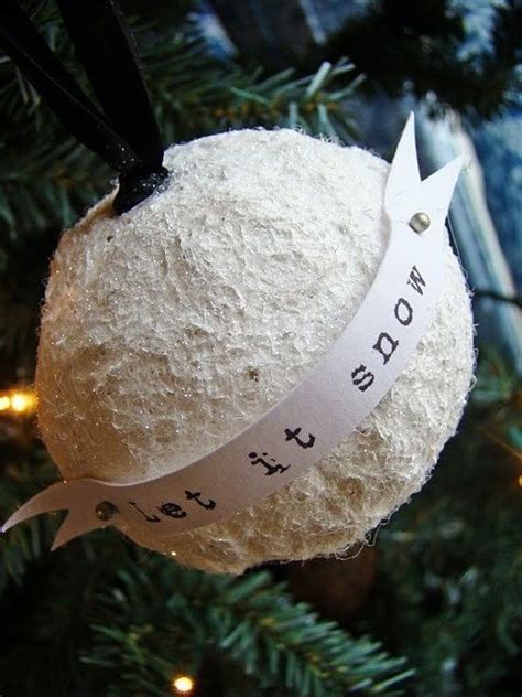 Let It Snow Label Christmas Christmas Ornaments Homemade Christmas