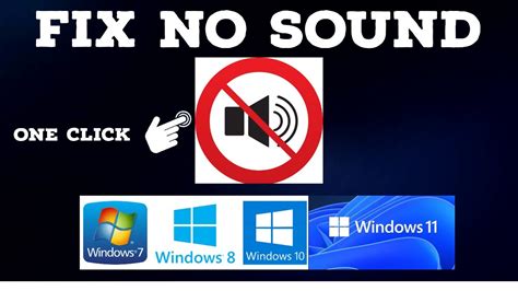 How To Fix Sound Problem On All Windows Win 111087 Youtube