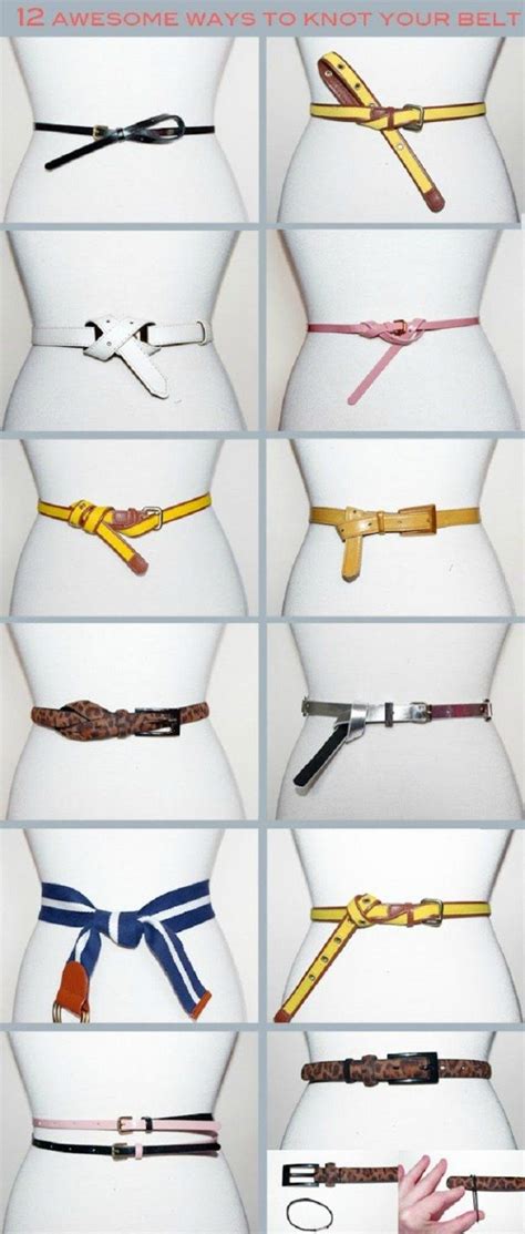 23 12 Awesome Ways To Knot Your Belt 30 Useful Fashion Infographics