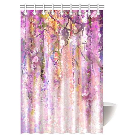 Mypop Floral Spring Flowers Shower Curtain Floral Country Style