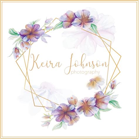 Flowers Watermark Gold Logo Png Logo For Images Etsy