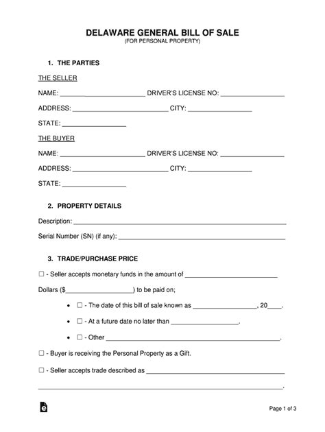 De General Bill Of Sale Fill And Sign Printable Template Online Us