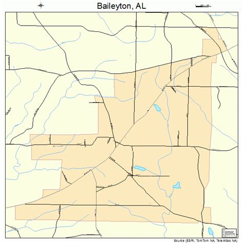 Baileyton Alabama Street Map 0103676