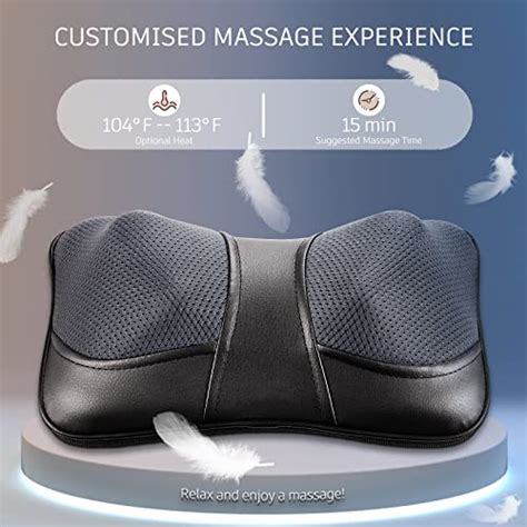 viktor jurgen shiatsu back and neck massager deep tissue kneading neck massage pillow with heat