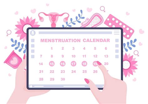 Menstruation Period Calendar Women To Check Date Cycle Illustration 2867978 Vector Art At Vecteezy