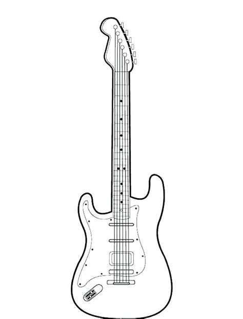 Electric Guitar Coloring Page At Free Printable