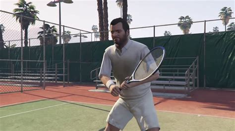 Gta V Micheal Playing Tennis With Rae Youtube