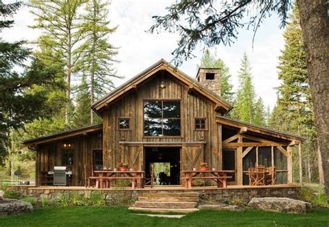 Rustic Cabin In Swan Valley Made Mainly Of Wood And Stone