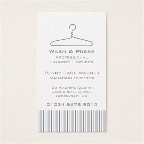 Laundry Service Grey Swing Hang Tag Business Card Hang