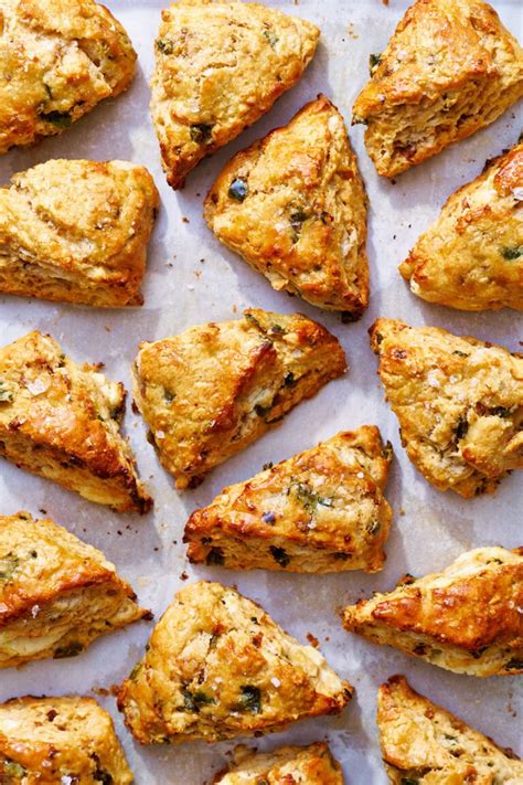 Shallot Jalapeño Goat Cheese Honey Scones Handle the Heat