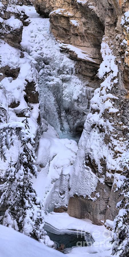 Johnston Canyon Frozen Lower Falls Photograph By Adam Jewell Fine Art