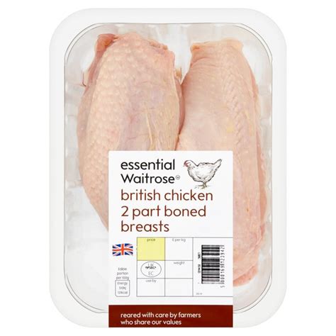 Chicken is packed with protein—but different parts of the bird can differ. 2 Part Boned Chicken Breasts essential Waitrose | Ocado