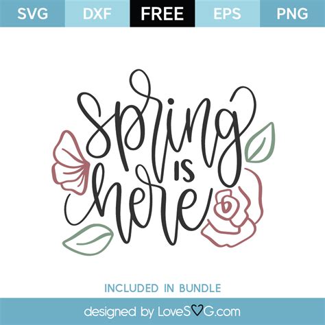 Free Spring Is Here Svg Cut File