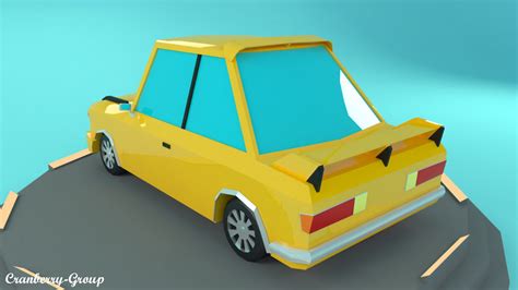 3d Model Racing Cartoon Car Vr Ar Low Poly Cgtrader