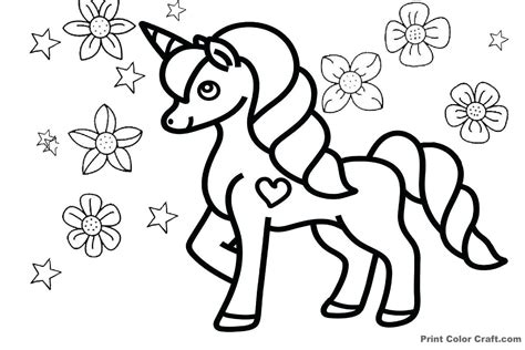 Beautiful Unicorn Coloring Pages With Flowers In Unicorn