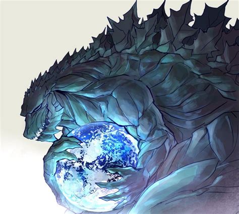 Also shin apparently can only do one big burst before freezing himself. Godzilla earth holding earth (With images) | All godzilla ...