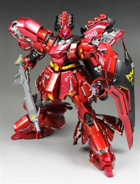 Gundam Guy Mg 1100 Sazabi Verka Metallic Color Painted Build