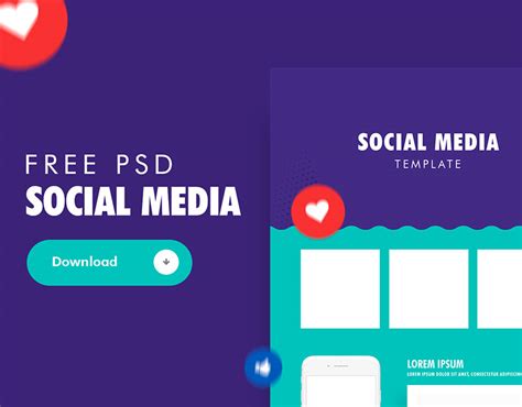 Social Media Free Template Behance