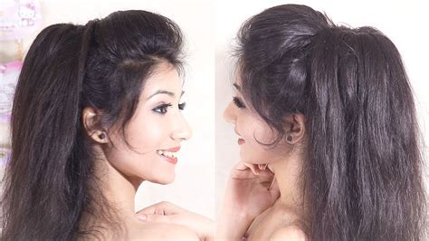Amazing VOLUMIZED Ponytail Hairstyle | Easy Prom Ponytail Hairstyle | Messy Ponytail - Cortes de ...