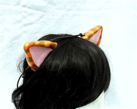 Cat Ears Orange Tabby Cat Ears Kitty Cat Ears Costume Cat