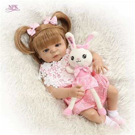 Npk Bebes Reborn Doll 56cm Full Body Silicone Doll Girl Reborn Baby