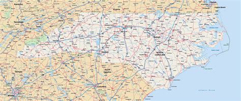 North Carolina Map Digital Vector Creative Force