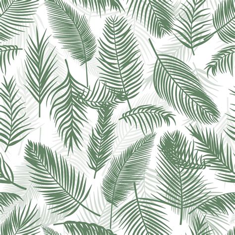 Premium Vector Tropical Background Palm Leaves Vector Seamless Pattern