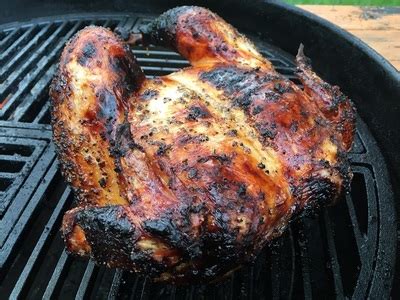 Crispy skin, juicy inside and cooked perfectly! Grilled Spatchcock Chicken - Weber Is Grilling