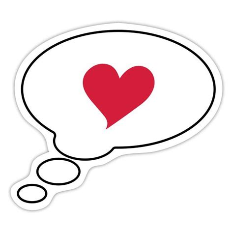 Sprechblase Herz Valentinstag I Love You Liebe Sticker Basic Style