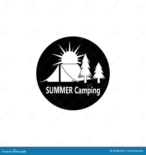 Summer Camp Icon And Symbol Vector Template Stock Vector Illustration